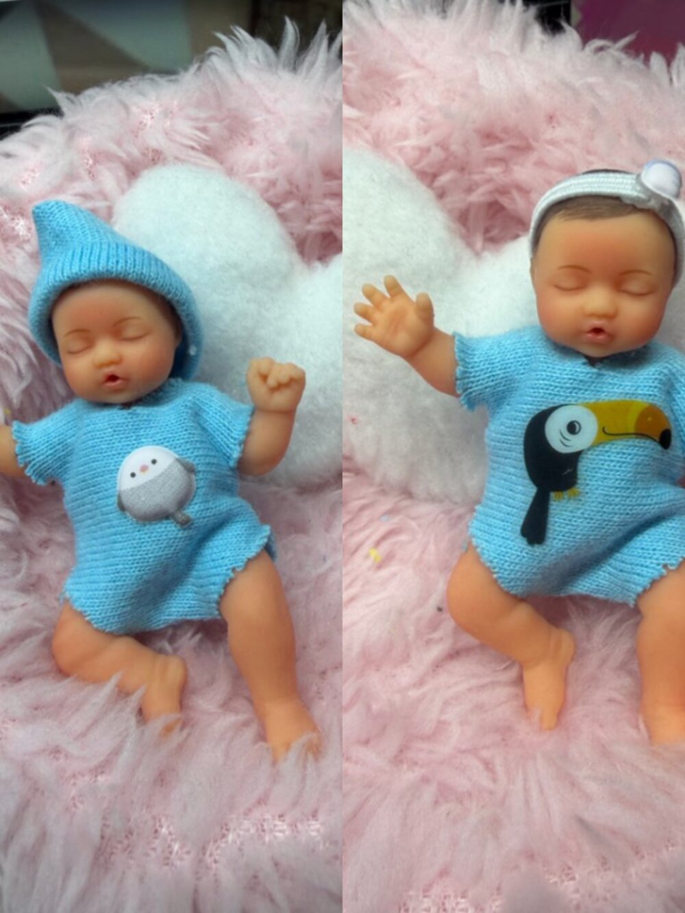Baby Blue Bodysuit + Cap for Mini Zuru Babies Series